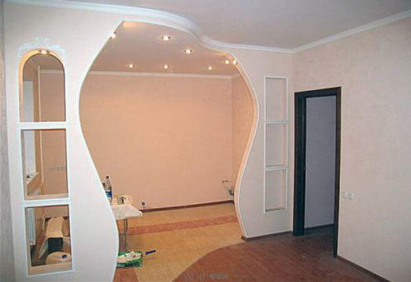 арка из гипсокартона - фото
